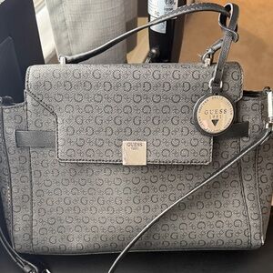 GUESS Patterned Gray Satchel